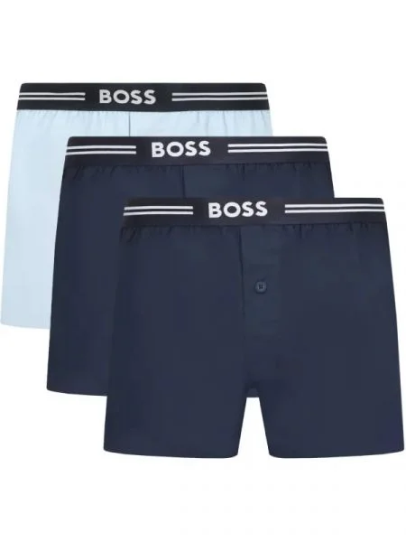 BOSS BLACK Chiloți boxer 3P Woven Boxer negru