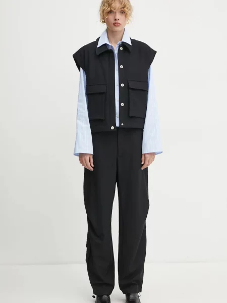 Штани Won Hundred прямі висока посадка чорний