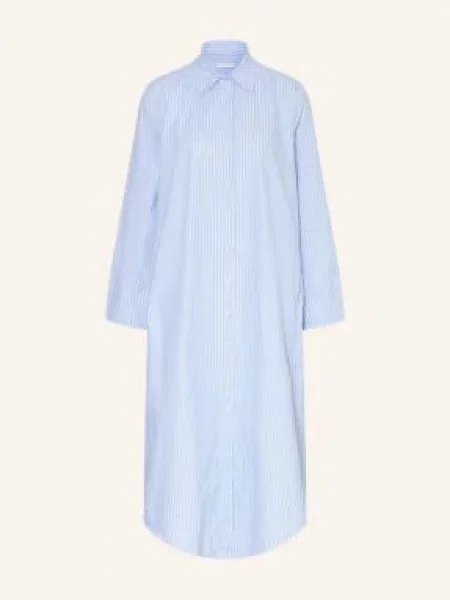 Robert Friedman Sukienka W Stylu Koszuli blau biała