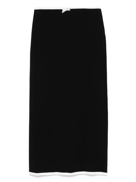 Fusta maxi Rowen Rose cu model floral negru