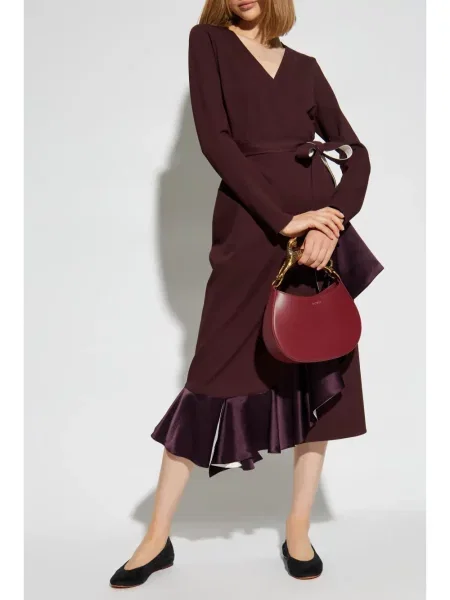 Sukienka midi Lanvin do kolan garniturowa czerwona