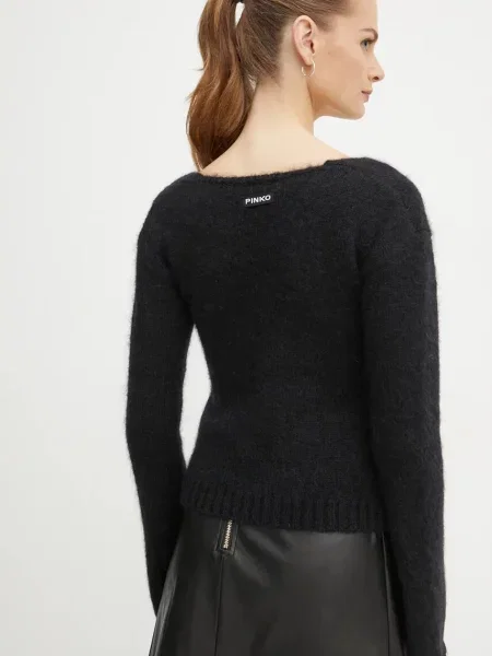 Шерстяной свитер Pinko черный