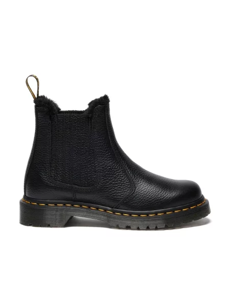 Dr. Martens ghete chelsea de piele Leonore II cu platformă izolare ușoară negru