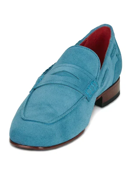 Pantofi Jeffery West din velur albastru