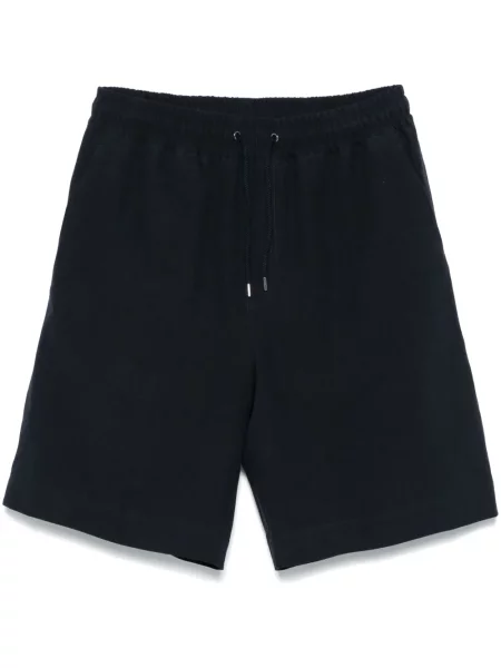 Lanene bermuda kratke hlače Giorgio Armani plava