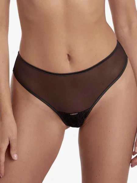 Женские прозрачные трусики чорні