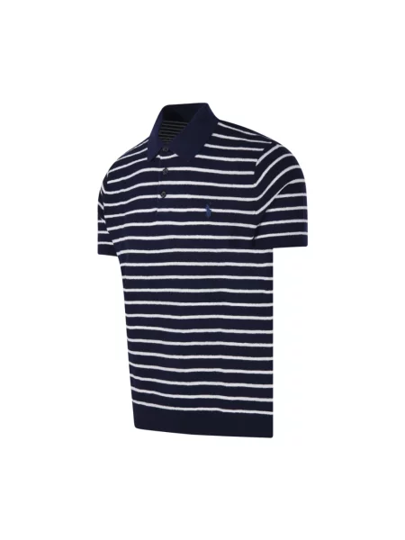 Ralph Lauren Koszulki Mężczyzna Niebieski S Polo w paski granatowa