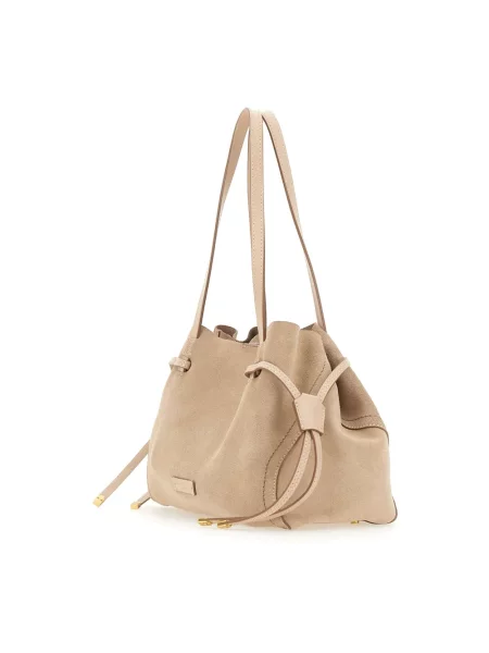 Gianni Chiarini torebka zamszowa VIOLETTE beżowa