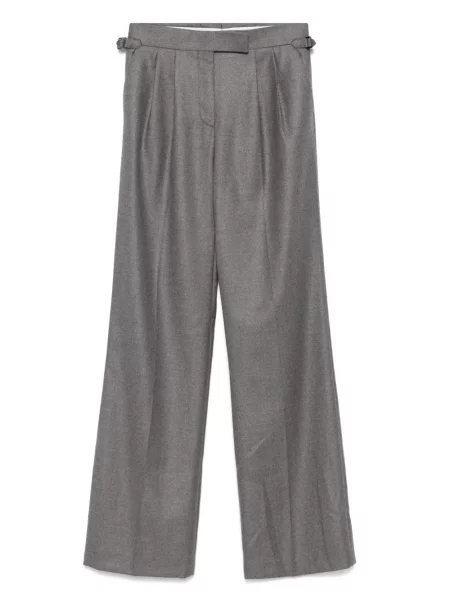 Pantaloni Tom Ford cu cataramă plisate gri