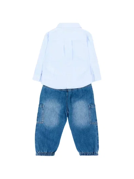 Spodnie dziecięce Moschino niebieskie