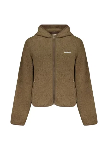 Hanorac cu glugă Guess din fleece maro