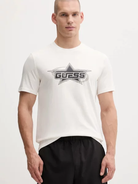 Тениска Guess с принт бяло