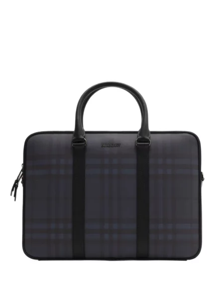 Servietă Burberry în carouri albastru