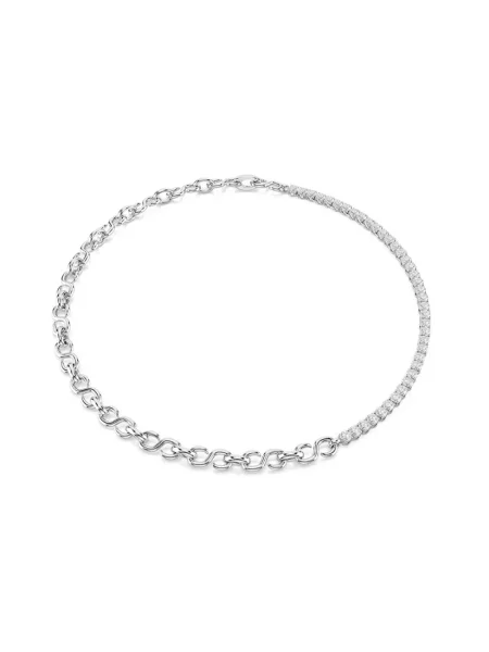 Swarovski naszyjnik metalowy z cyrkonią MATRIX szary