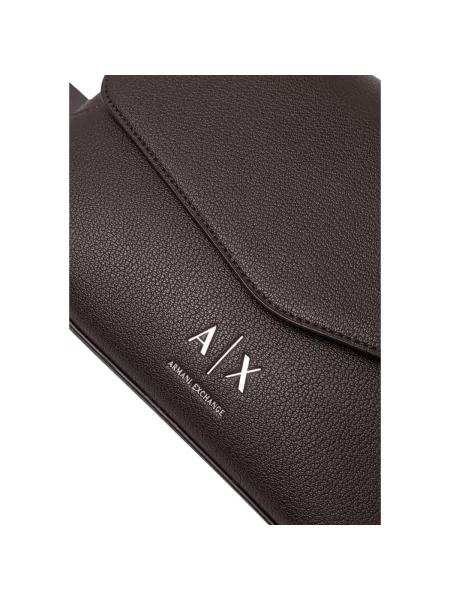 Crossbody kabelka Armani Exchange z ekologickej kože hnedá