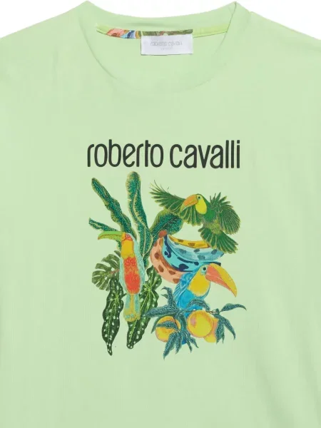 Dětské tričko Roberto Cavalli zelené