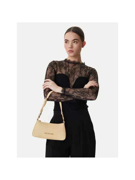 Torebka Love Moschino z logo beżowa