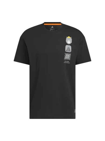 Adidas Terrex Tričko Multi Graphic / šedá / tmavě žlutá černá