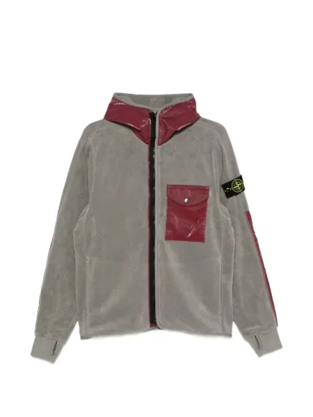Mikina s kapucí Stone Island s kamínky šedá