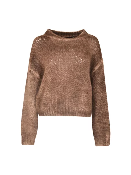 Sweter Roberto Collina z alpaki brązowy