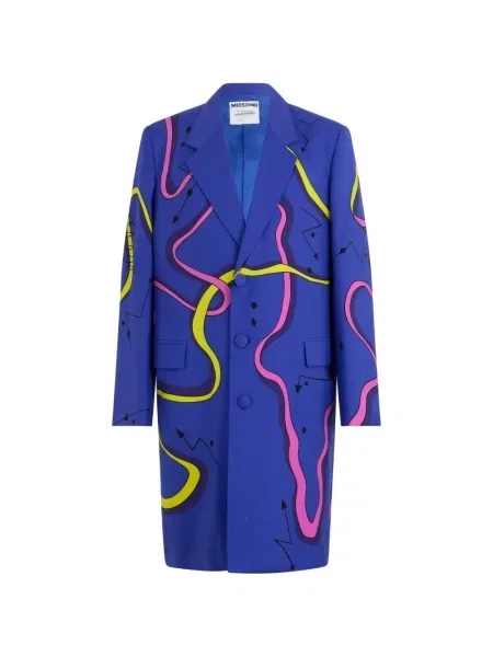 Palton Moschino cu imagine albastru