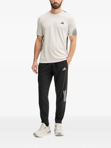 Τρέξιμο παντελόνι Adidas από διχτυωτό slip-on μαύρο