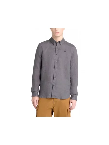Lniana koszula Timberland czarna