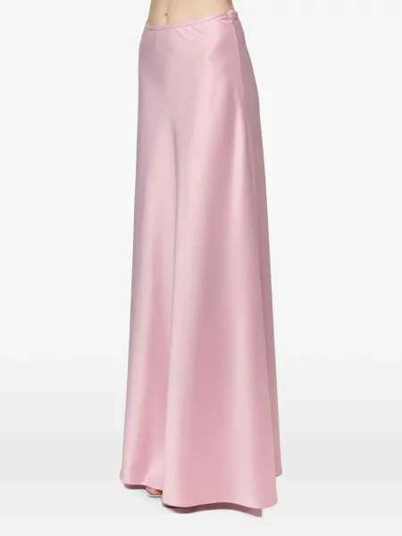 Fusta maxi Atu Body Couture din satin roz