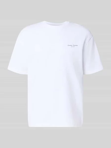 T-shirt z wyhaftowanym logo model Sauni' Samsoe Samsoe biała