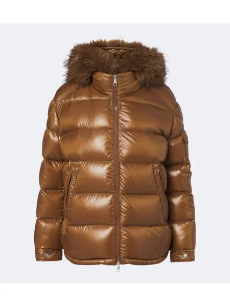Geacă cu puf Moncler maro