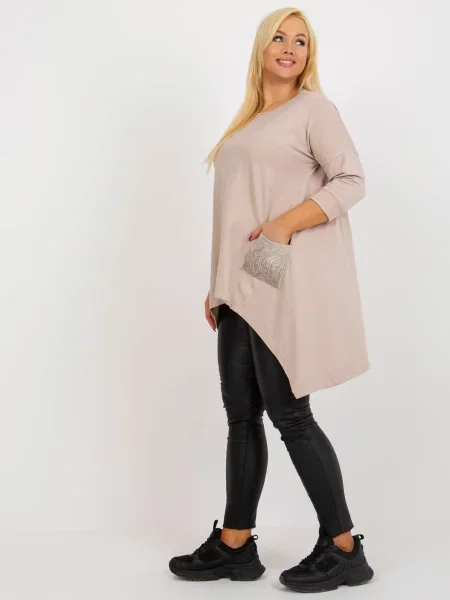 Bluza Fashionhunters bež