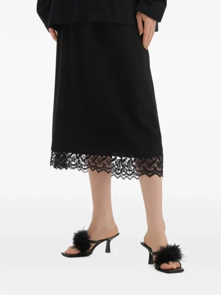 Fustă Simone Rocha din dantelă negru