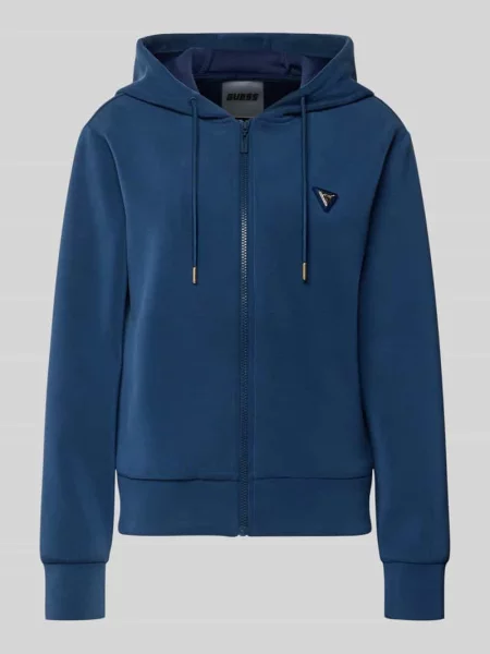 Bluza o kroju regular fit z aplikacją z logo model ‘Olympe’ Guess Activewear niebieska