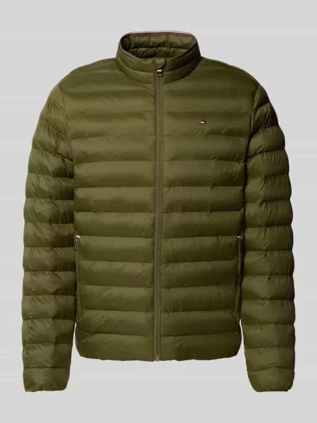 Kurtka pikowana o kroju regular fit ze stójką Tommy Hilfiger zielona