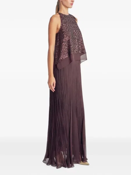 Rochie maxi Irina Schrotter cu paiete maro