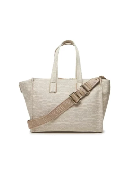 Shopperka Emporio Armani beżowa