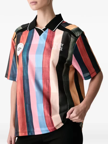 Ριγέ polo Stine Goya με δαντέλα μαύρο