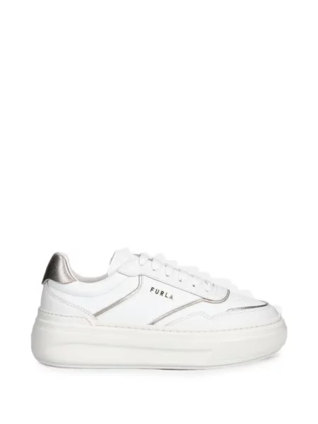 Sneakerși Furla din piele alb