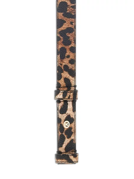 Leopárdmintás öv Guess nyomtatás barna