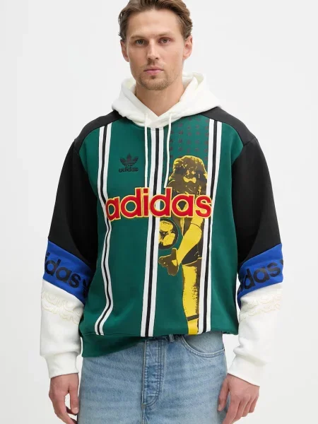 Adidas Originals hanorac cu glugă pentru bărbați cu verde