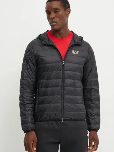 Emporio Armani geaca de puf barbati de tranzitie negru
