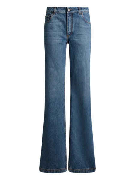 Blugi Etro cu broderie albastru