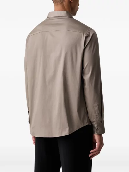 Siuvinėta marškiniai Armani Exchange poplinas ruda