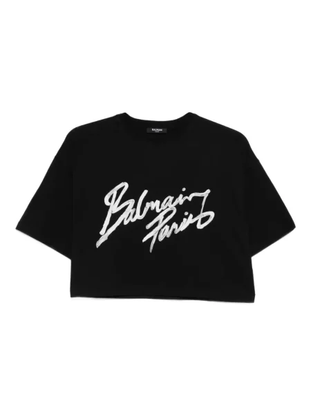 Tricou Balmain cu imagine negru