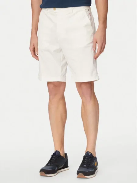 Šortky z materiálu Aeronautica Militare bílé