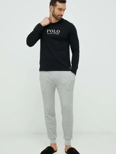 Пижама Polo Ralph Lauren с принтом черная