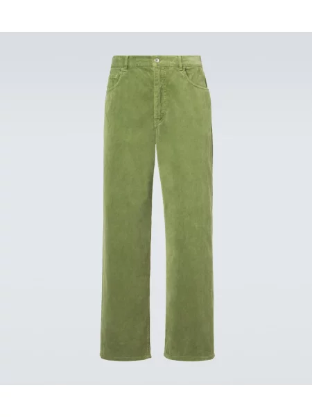 Pantaloni Auralee de catifea cord verde