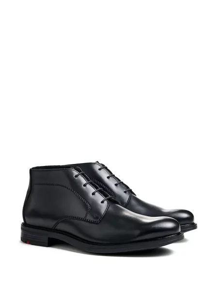 Botine Lloyd cu șireturi din piele negru