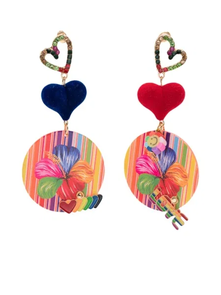 Cercei Amir Slama cu model floral cu imagine