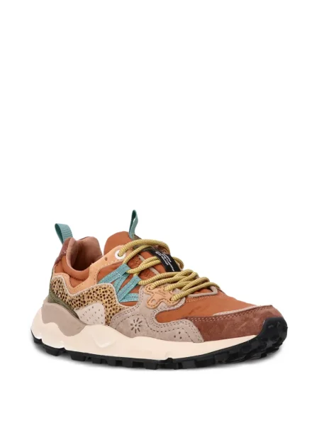 Bőr virágos sneaker Flower Mountain narancsszínű